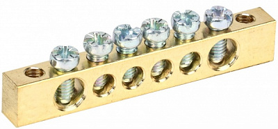 Шина нульова на DIN-рейку IEK «земля-нуль» 6х9 мм 6/2 YNN11-06-100