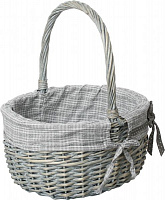 Корзина плетеная с текстилем 37x31x19/41 см Easter 16-5A-1 