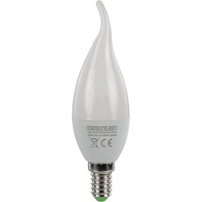 Лампа светодиодная Светкомплект 5 Вт CA37 матовая E14 220 В 3000 К 