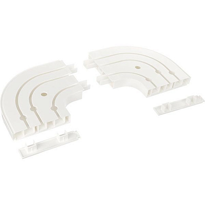 Окончание Gardinia дуговое тройной наборной белый 