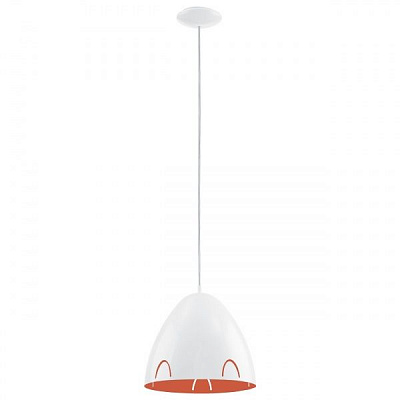 Подвес Eglo Фрасси 1x60 Вт E27 бело-оранжевый 