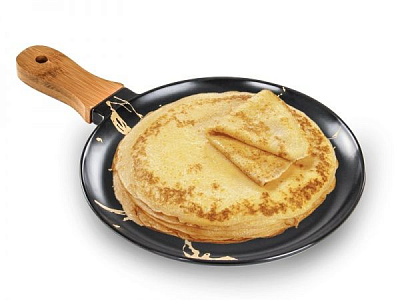 Блюдо сервировочное с бамбуковой ручкой Мрамор 31 см 944-034 Lefard 