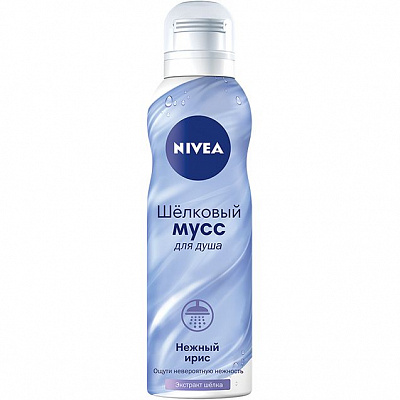 Шелковый мусс для душа Nivea Нежный ирис 200 мл