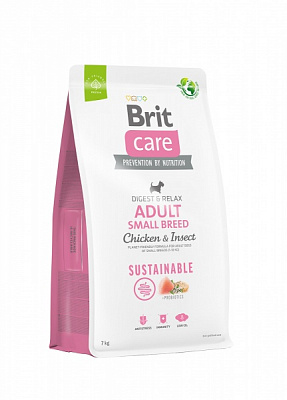 Корм сухий для малих порід Brit Care Sustainable Adult Small Breed з куркою 7 кг
