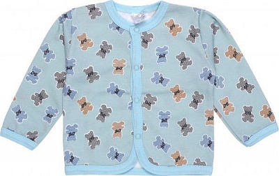 Кофточка детская Татошка р.56 бирюзовый с принтом 04602брмш 