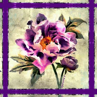 Репродукция Fragerent Bloom III 80x80 см RozenfeldArt 