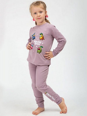 Пижама детская для девочек Roksana №1065/16191 р.134-140 сиреневый 