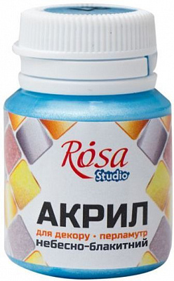 Краска акриловая 81 небесно-голубой перламутр 20 мл Rosa Start