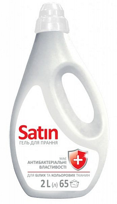 Гель для машинного та ручного прання Satin Універсальний з антимікробними властивостями 2 л
