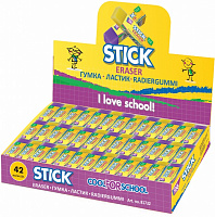 Ластик для карандаша Stick 40х15х11 мм в ассортименте Cool For School