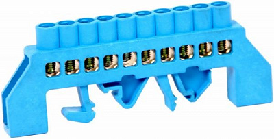 Шина нульова на DIN-рейку універсальна  E.next (e.bsi.pro.2.10) в ізольованому корпусі p0650013