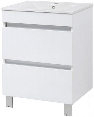 Тумба підлогова Сансервіс Еліт-60-N біла з умивальником 9060D