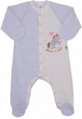Комбінезон дитячий ТМ Софія ЄДИНОРІГ MAGIC р.50 сірий меланж 200150