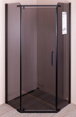 Душова кабіна Diamond Black п'ятикутна 900x900x2000 мм