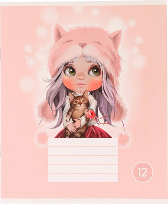 Зошит шкільний Anime скоба 12 аркушів в лінію Мрії збуваються