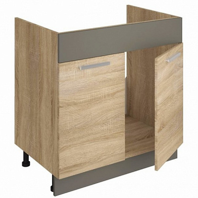 Тумба нижня під мийку Аліна НМ 80/85 дуб сонома/лате/дуб сонома SOKME