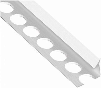 Уголок для плитки TIS внутренний ПВХ 80,1,01017;80,1,01018 8 мм 2,5м белый 