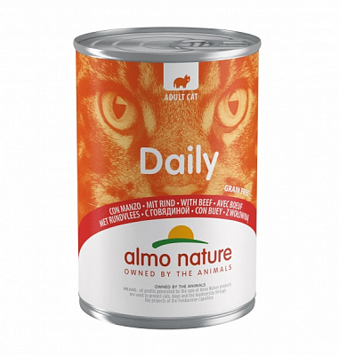 Консерва для дорослих котів Almo Nature Daily Menu з яловичиною