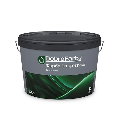 Краска интерьерная акриловая DobroFarb мат белая 1,4кг