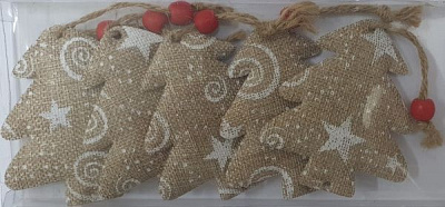 Підвіска ПіонеR Ялинка текстиль 6 шт. 92152-PN 9 см