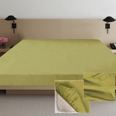Простирадло на резинці Дизайн 5 200x180 см оливковий Ярослав