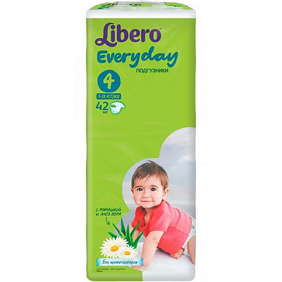 Підгузки Libero Everyday Natural Maxi 7-18 кг 42 шт.