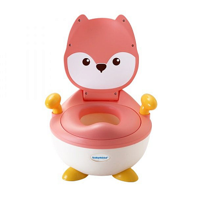 Горшок детский Babyhood Лисица с полиуретановым кольцом BH-113FР розовый