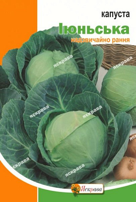 Семена Яскрава капуста белокочанная Июньская 5г (4823069907914)