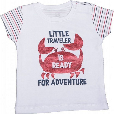 Детская футболка р.86 белый с принтом 