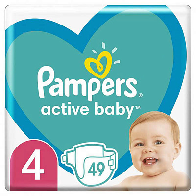 Підгузки Pampers Active Baby 4 9-14 кг 49 шт.