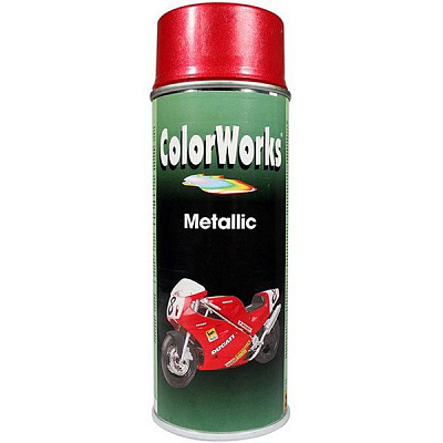 Аэрозоль ColorWorks эффект металлик красный 400 мл