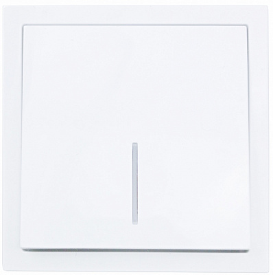 Механізм вимикача одноклавішний HausMark Juna з підсвіткою білий