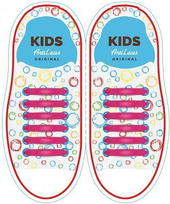 Шнурки силиконовые AntiLaces Classic KP38 розовый 