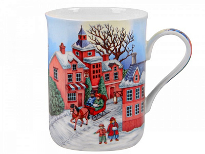Чашка Рождество. Красные домики 350 мл 924-649 Lefard