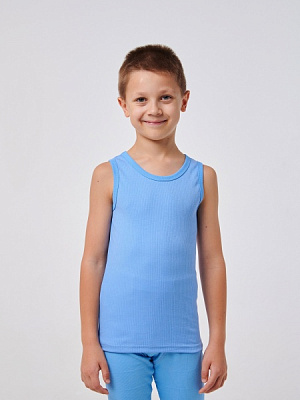 Майка детская для мальчиков Smil р.128 синий иней 103921 