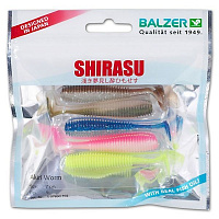 Приманки для ловли рыбы Balzer 70 мм 5 шт. силикон Shirasu Akiri Worm Color Mix 2 съедобный