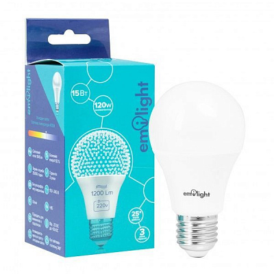 Лампа світлодіодна Emilight Промо 15 Вт A60 матова E27 220 В 4100 К