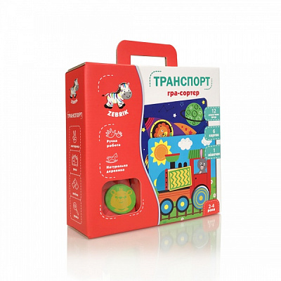 Игра-сортер Vladi Toys Деревянная мозаика Транспорт ZB2002-06