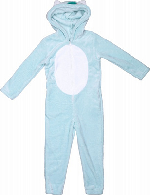 Кігурумі-піжама для дівчинки Фламінго 822-910 р.122 ментоловий із білим