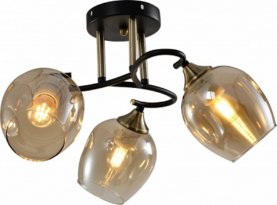 Світильник настінний Accento lighting Ruan 3x60 Вт E27 чорний/антична латунь ALPL-PL20112