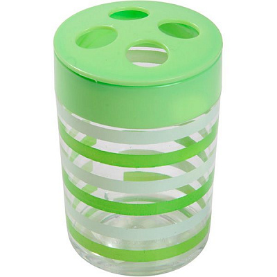 Склянка для щіток Vanstore Веселка зелена