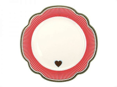 Блюдо Красная полоска 24 см 920-106 Lefard 
