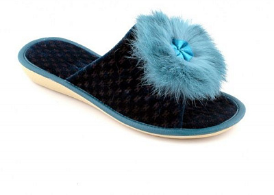 Обувь домашняя БЕЛСТА Пушок р.35 бирюзовый 639 