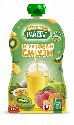 Смузи Маленькое счастье Фруктовый 190 г 4813163005104 