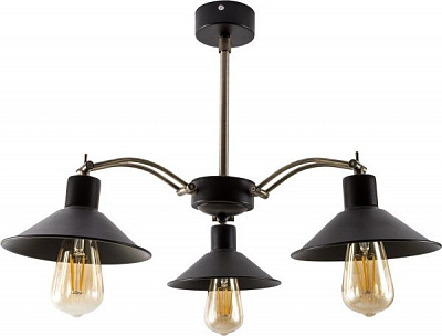 Люстра підвісна Светкомплект Loft PLC 513 3xE27 бронза/чорний