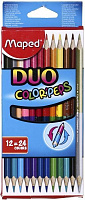 Карандаши цветные Color'peps Duo 12 шт. 24 цвета Maped