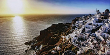 Репродукция Панорама города Греция 00017 96x48 см 