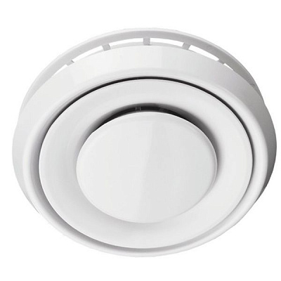 Анемостат Вентс А 200 ВРФ с фланцем пластик белый 