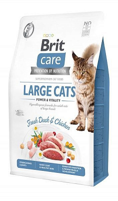 Корм Brit Care GF Large cats утка и курица 2 кг 171310