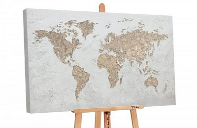 Картина Карта світу 80x120 см Юрис Проф Арт